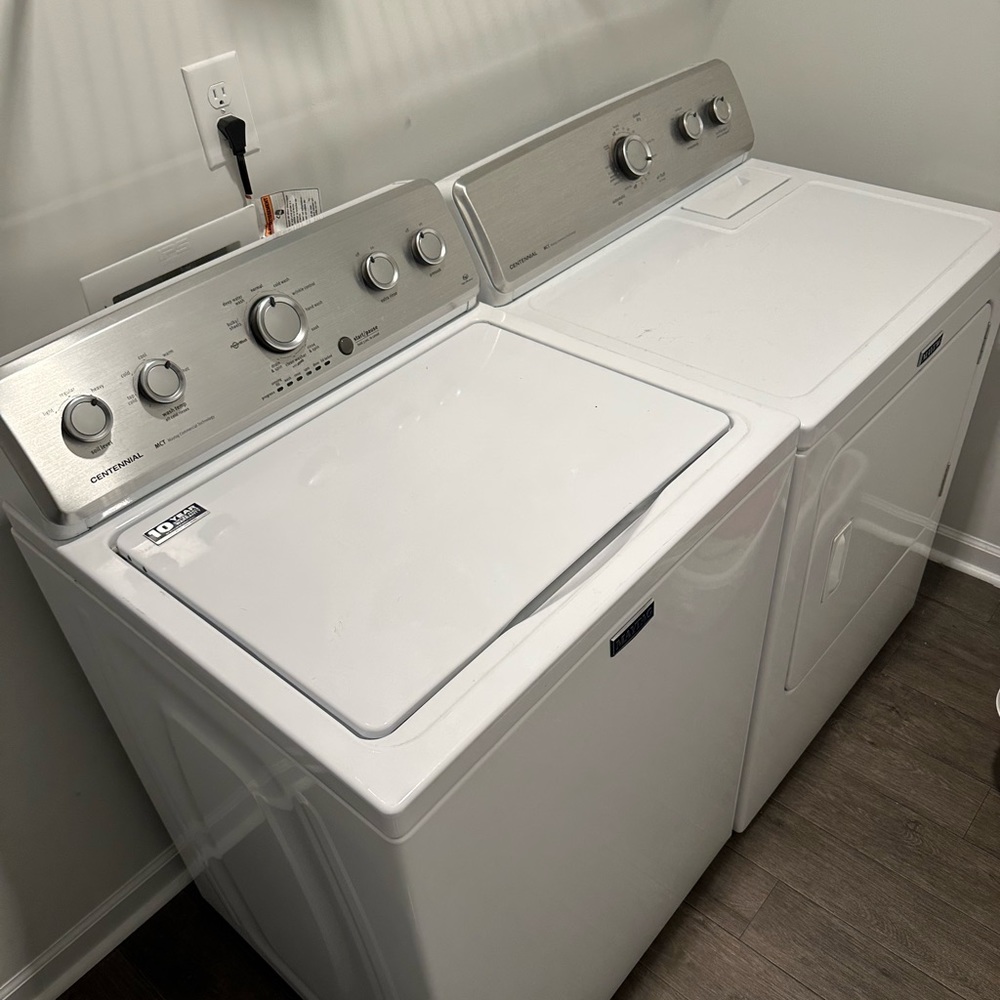 Used washer and dryer.